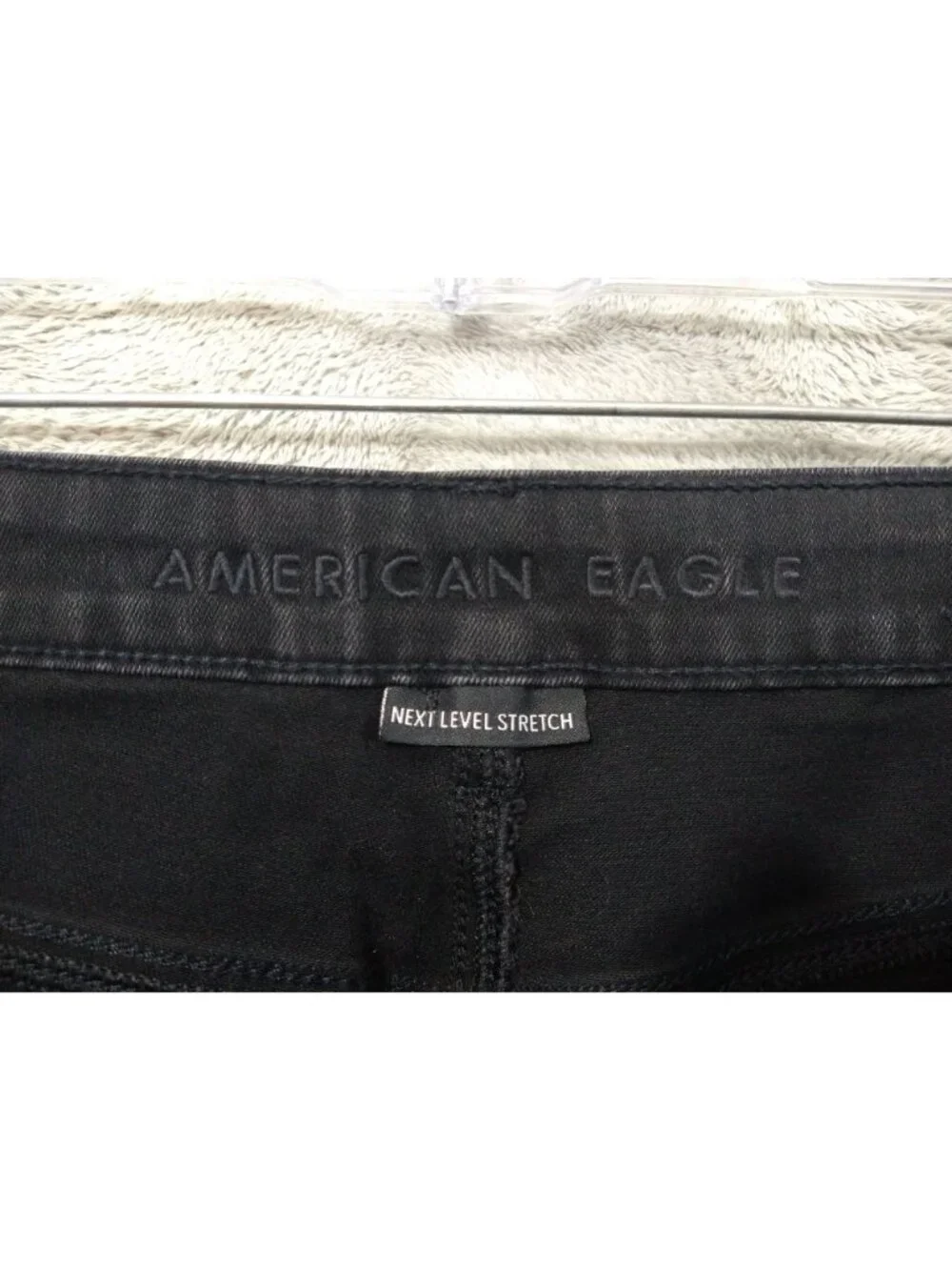 American Eagle Jeans Womens 12 Long Black Stretch Super High Rise Flare